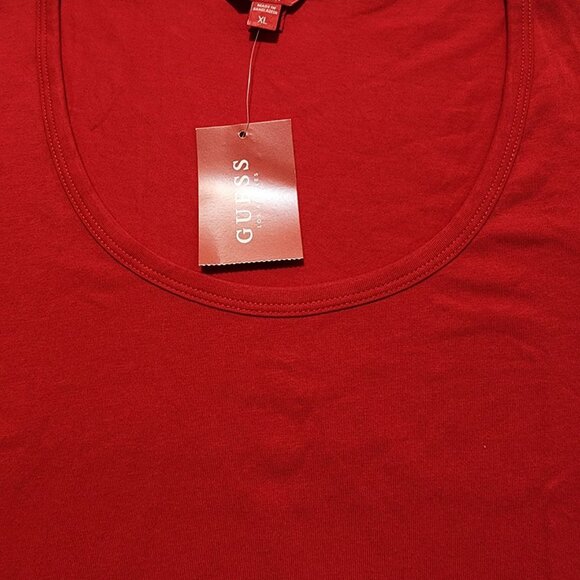 Guess Women's Long Sleeve Bodysuit - Stretch, Soft, Versatile Tops Red Size XL - Picture 6 of 9